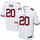 Nike Men & Women & Youth 49ers #20 Cox White Team Color Game Jersey,baseball caps,new era cap wholesale,wholesale hats
